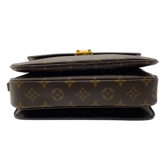 LOUIS VUITTON BROWN MONOGRAM COATED CANVAS POCHETTE METIS HANDBAG - Picture 4 of 16